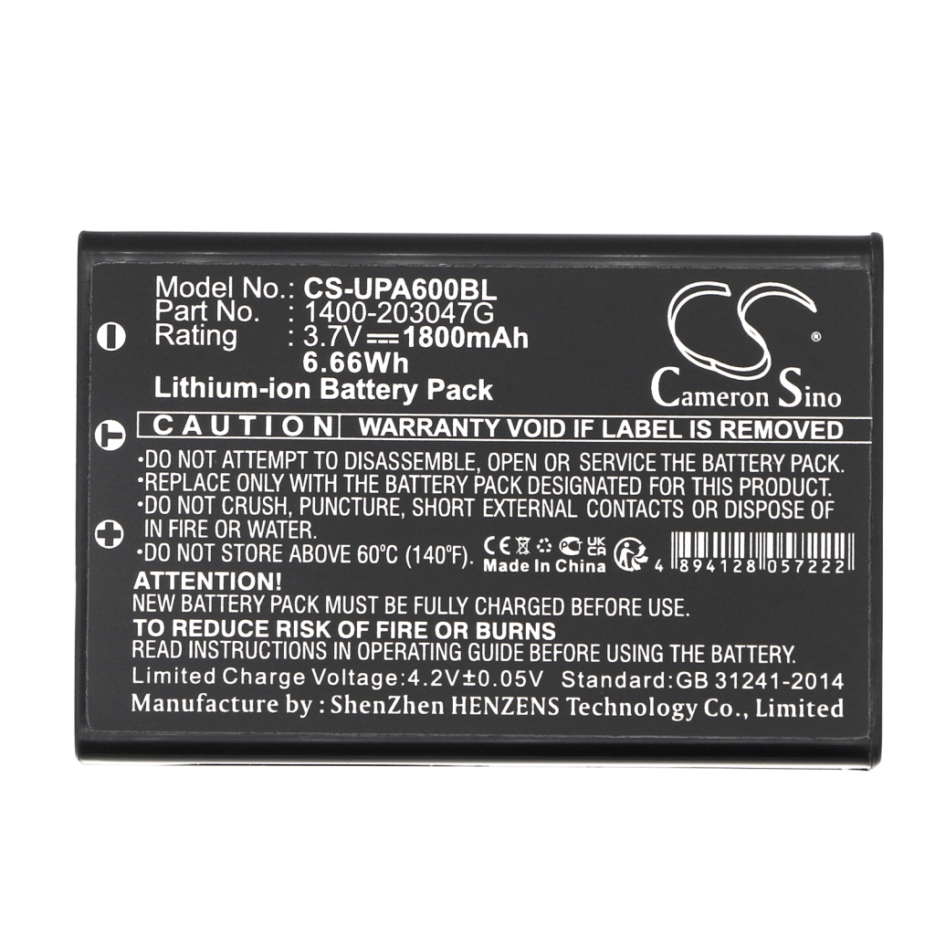 Code à barres, Scanner Batterie du scanner Unitech PA600