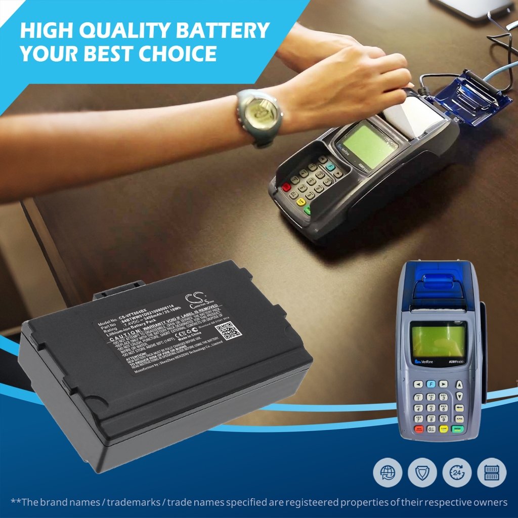 Akku kompatibel mit Verifone CS-VFT804BX