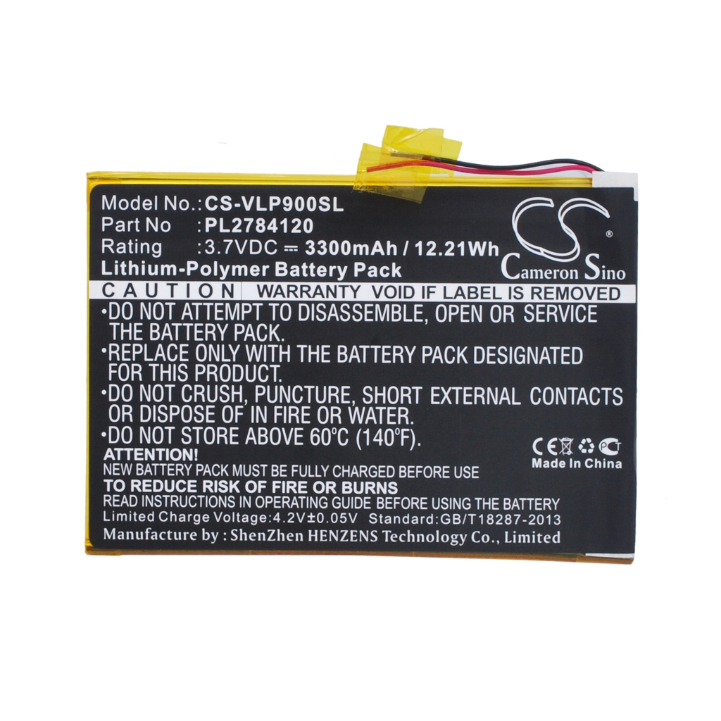 Remplacement de batterie compatible pour Visual land PL2784120