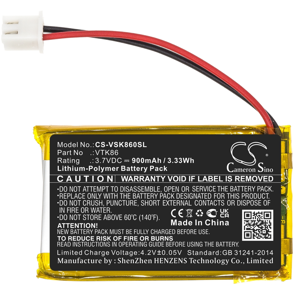 Remplacement de batterie compatible pour Velocitek VTK86