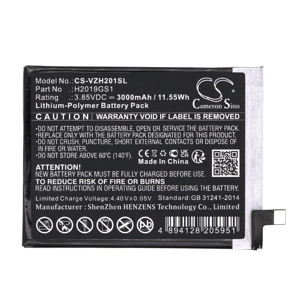 Batterie de téléphone portable Verizon CS-VZH201SL