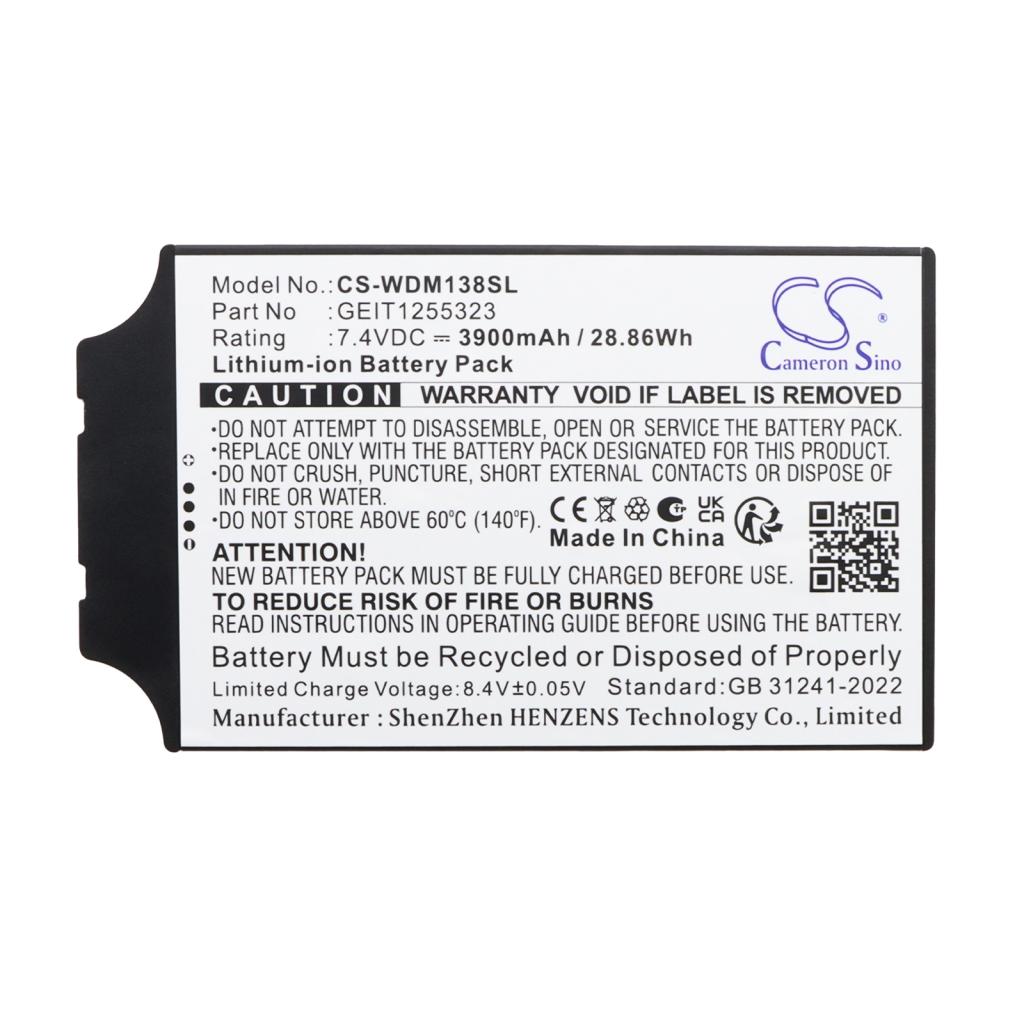 Akku kompatibel mit Ge Waygate CS-WDM138SL