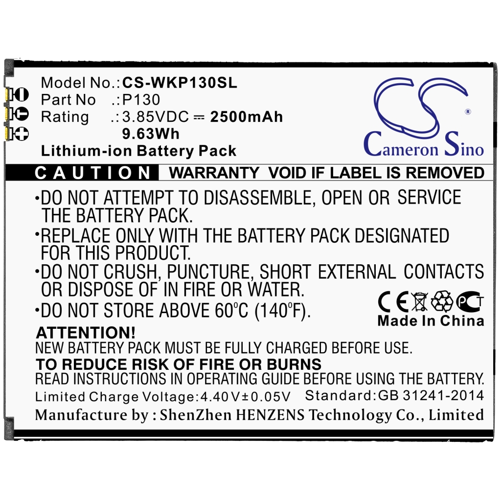 Batterie de téléphone portable Wiko CS-WKP130SL