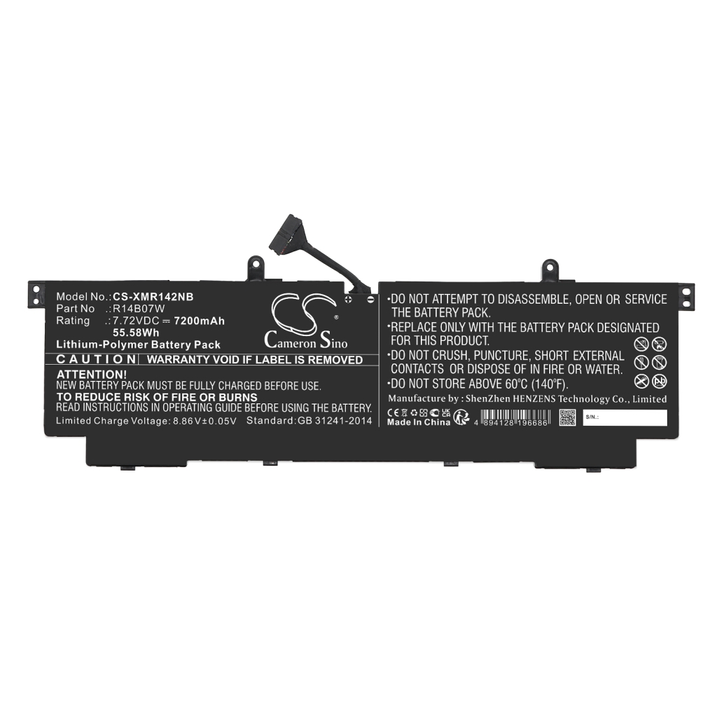 Remplacement de batterie compatible pour Xiaomi R14B07W