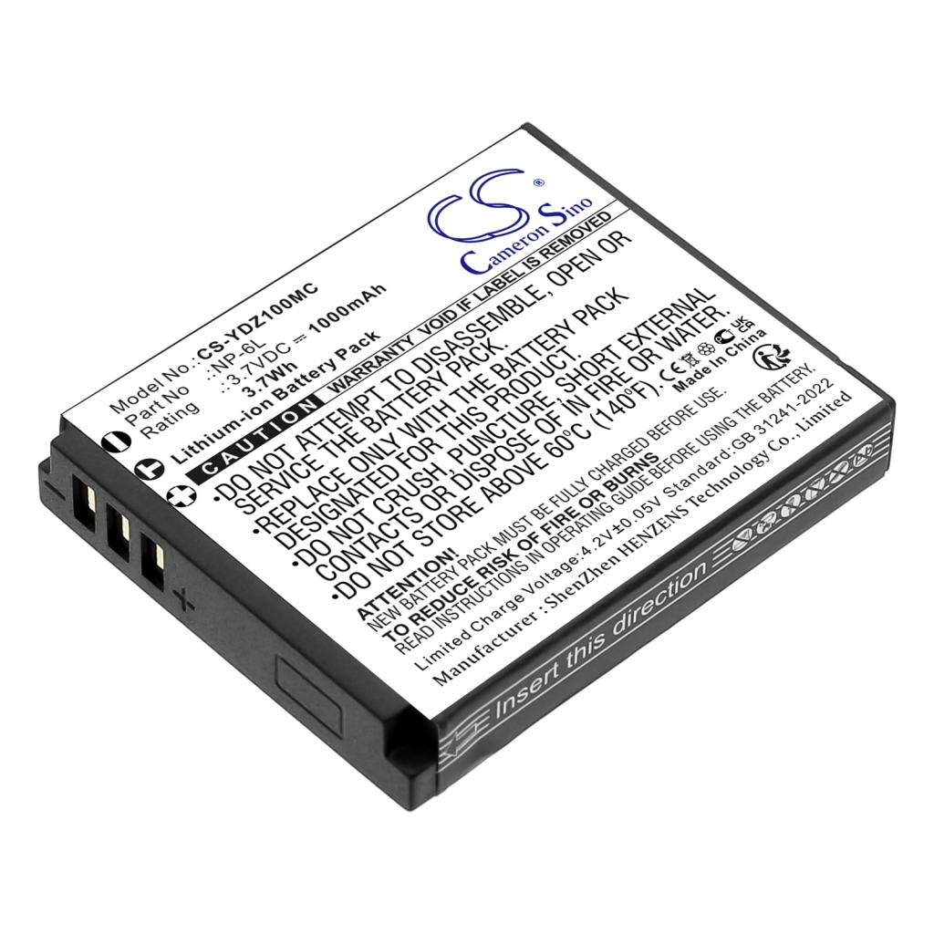 Batterie de l'appareil photo Yashica CS-YDZ100MC