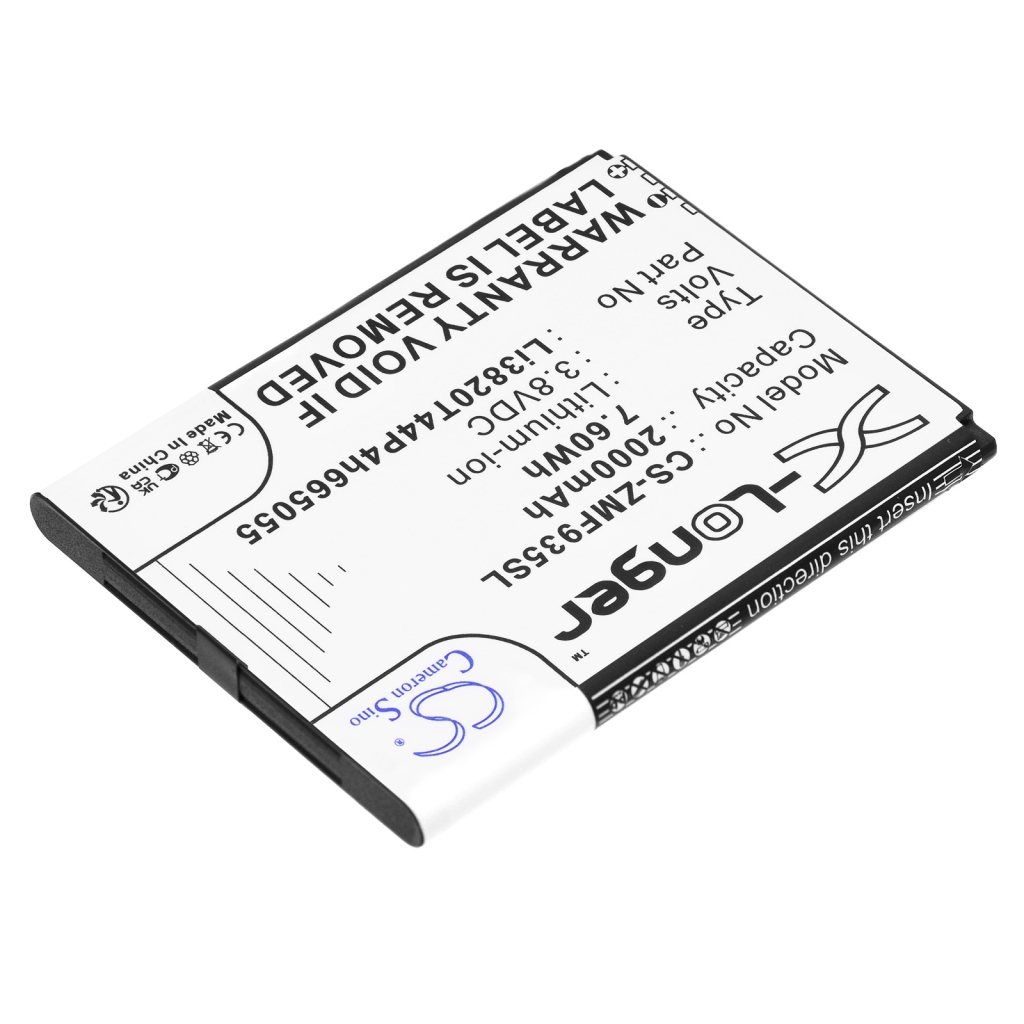 Remplacement de batterie compatible pour ZTE LI3820T44P4H665055