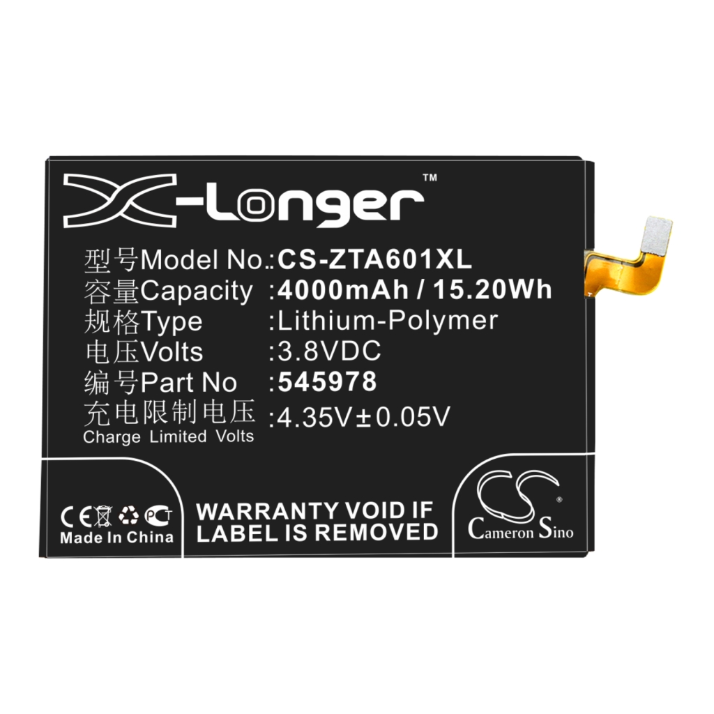 Batterie de téléphone portable ZTE CS-ZTA601XL