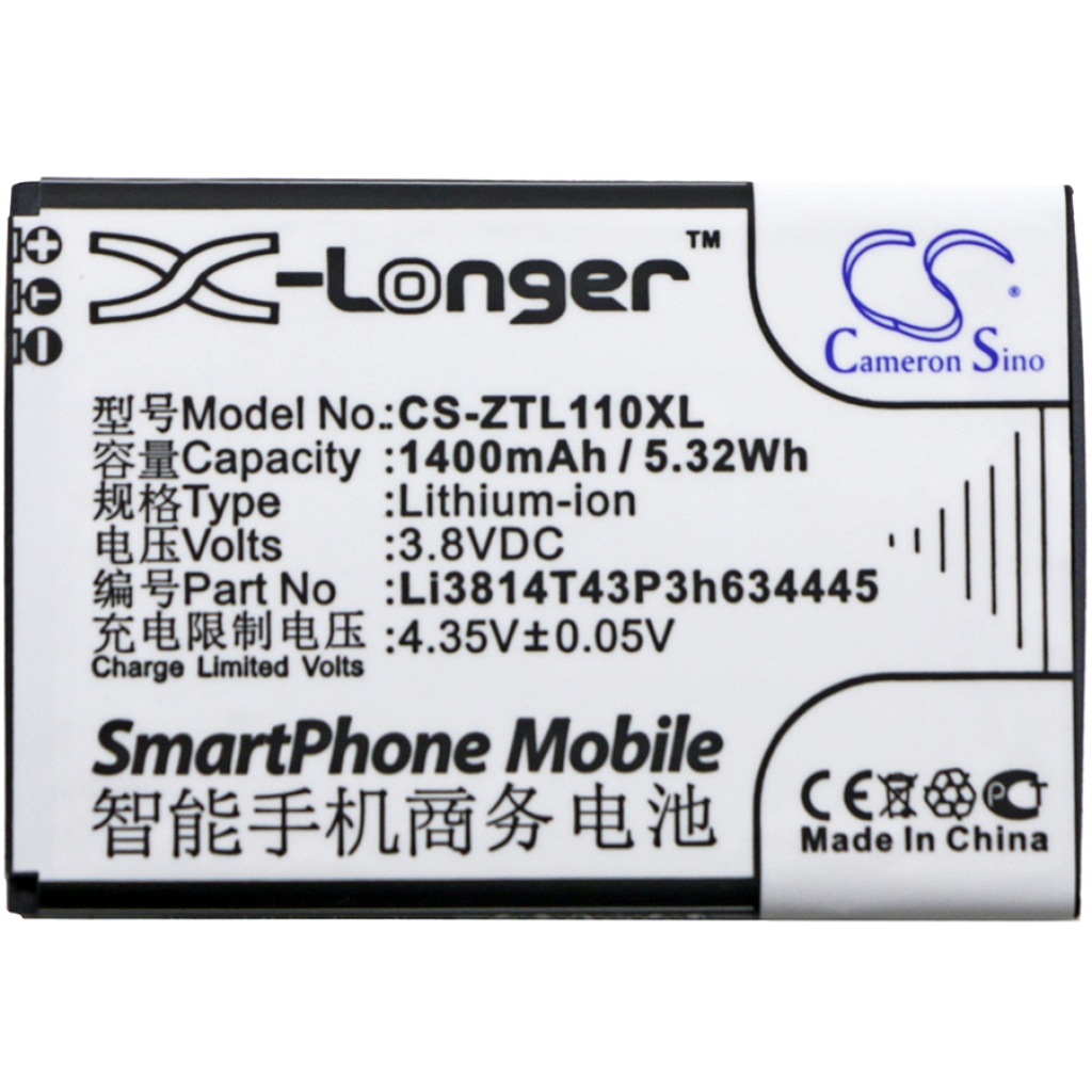Batterie de téléphone portable ZTE CS-ZTL110XL