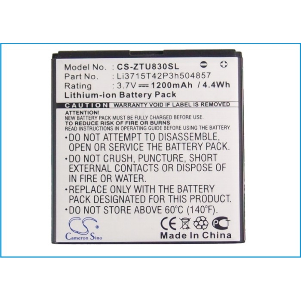 Batteries Remplace Li3715T42P3h504857