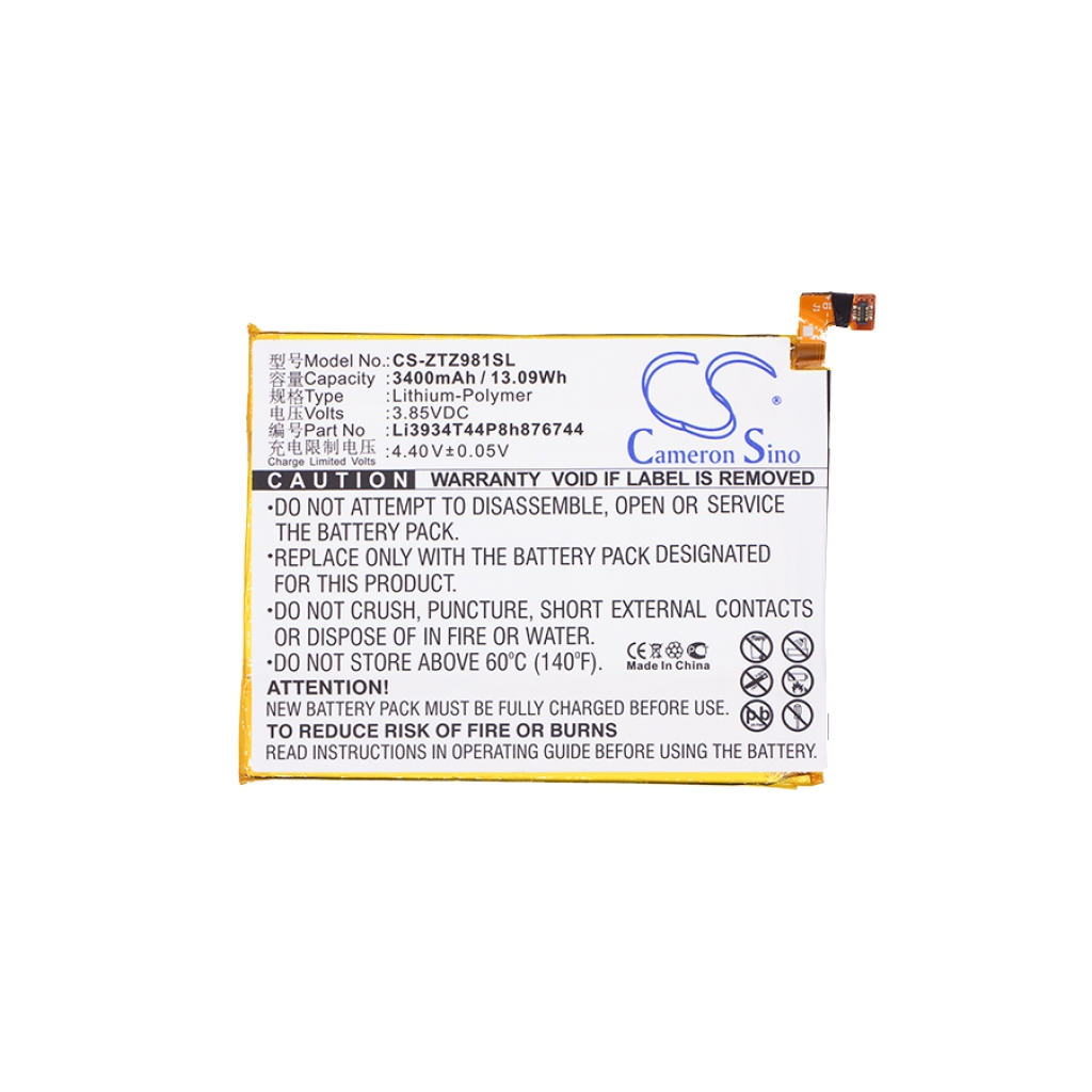 Batteries Remplace Li3934T44P8h876744