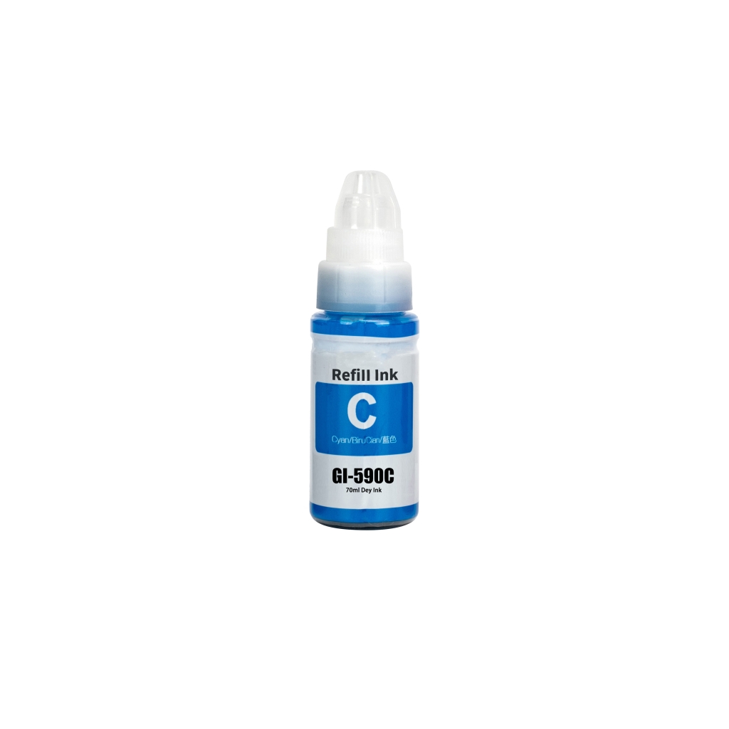 Compatible replacement for Compatible with Canon GI-590 C / 70ml Ink Cyan (Printing ink - Dye)